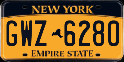 NY license plate GWZ6280