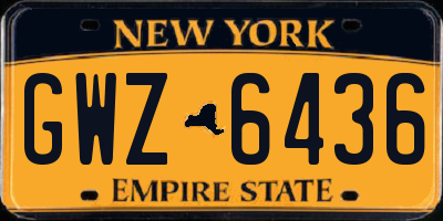 NY license plate GWZ6436