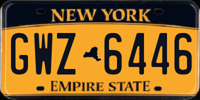 NY license plate GWZ6446