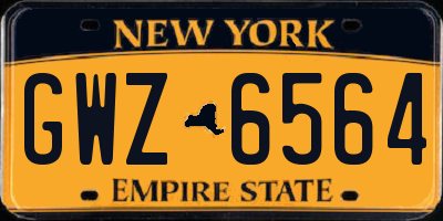 NY license plate GWZ6564