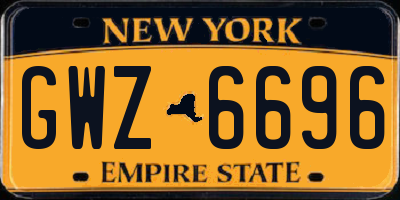 NY license plate GWZ6696
