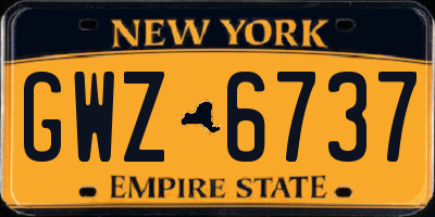 NY license plate GWZ6737