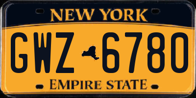 NY license plate GWZ6780