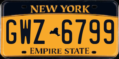 NY license plate GWZ6799