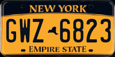 NY license plate GWZ6823