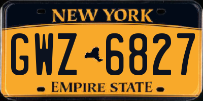 NY license plate GWZ6827