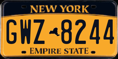 NY license plate GWZ8244