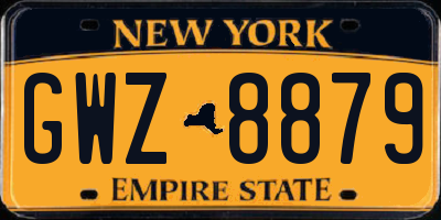 NY license plate GWZ8879