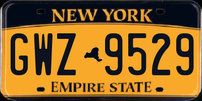 NY license plate GWZ9529