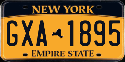 NY license plate GXA1895