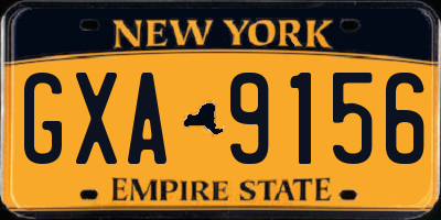 NY license plate GXA9156