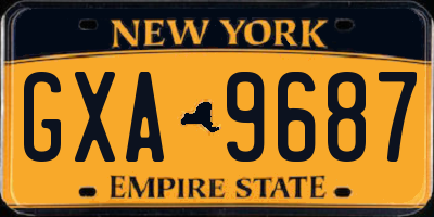 NY license plate GXA9687