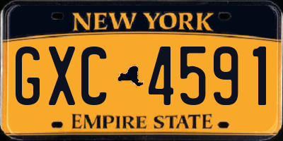 NY license plate GXC4591