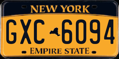 NY license plate GXC6094