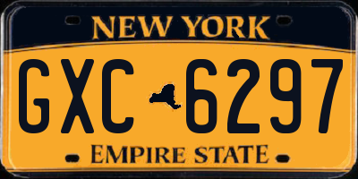 NY license plate GXC6297