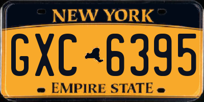 NY license plate GXC6395
