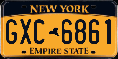 NY license plate GXC6861