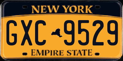 NY license plate GXC9529