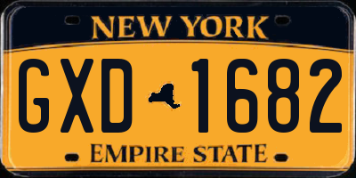 NY license plate GXD1682