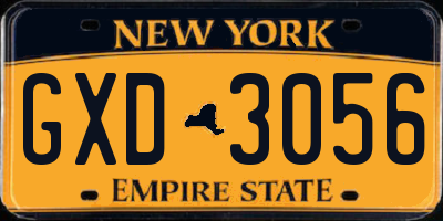 NY license plate GXD3056