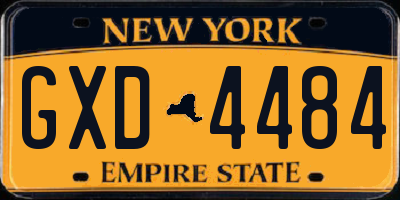 NY license plate GXD4484