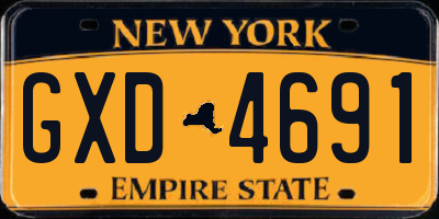 NY license plate GXD4691
