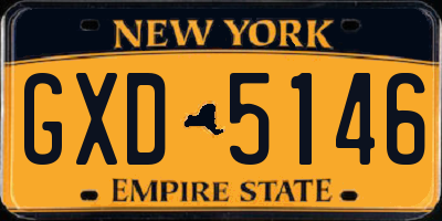 NY license plate GXD5146