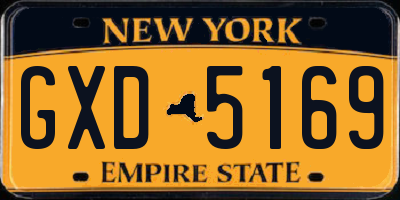 NY license plate GXD5169