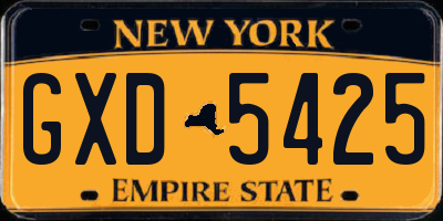NY license plate GXD5425
