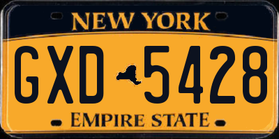 NY license plate GXD5428