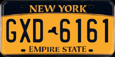 NY license plate GXD6161