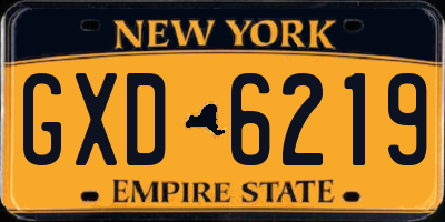 NY license plate GXD6219