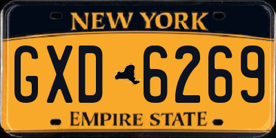NY license plate GXD6269