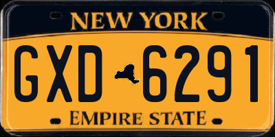 NY license plate GXD6291