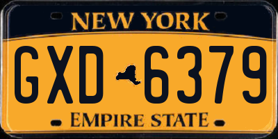 NY license plate GXD6379