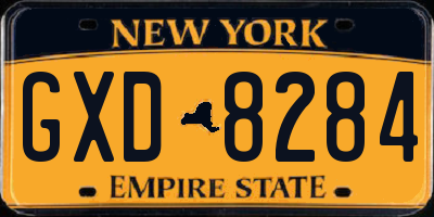NY license plate GXD8284