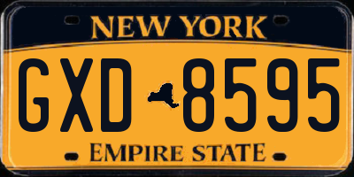 NY license plate GXD8595