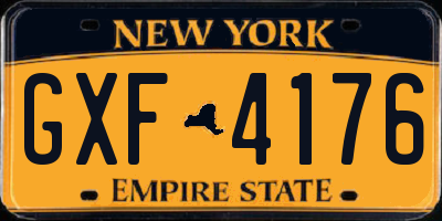 NY license plate GXF4176