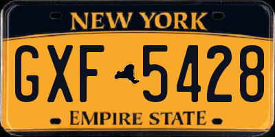 NY license plate GXF5428