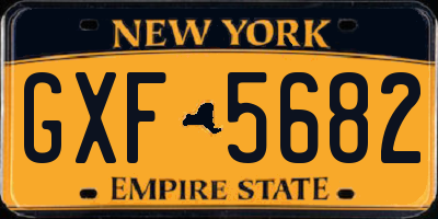 NY license plate GXF5682