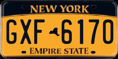 NY license plate GXF6170