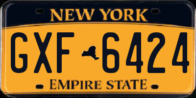 NY license plate GXF6424