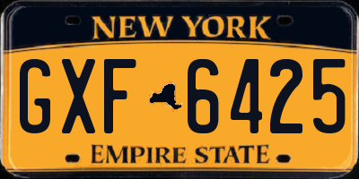 NY license plate GXF6425