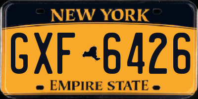NY license plate GXF6426