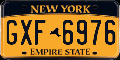 NY license plate GXF6976