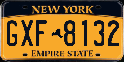 NY license plate GXF8132