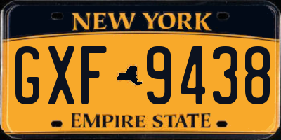 NY license plate GXF9438