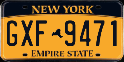 NY license plate GXF9471