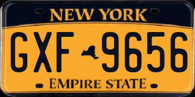 NY license plate GXF9656