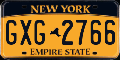 NY license plate GXG2766